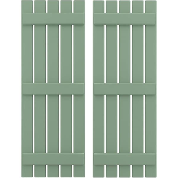 Ekena Millwork Americraft 5-Board, 3 Batten Exterior Real Wood Spaced Board-n-Batten Shutters, ARW401SB519X82TGH, PR ARW401SB519X82TGH - main